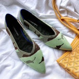 Womens Stretch knitted mixed color moccasins breathable cozy work shoes brief slip-on fashion ladies flats light driving