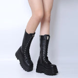 Gothic Style Motorcycle Boots Vampire Cosplay Knee-high Boots 2023 Winter Street Cool Punk Comfy Women