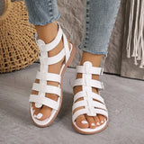 Woman Trend Rome Women's Shoes Summer Sandals Female Daily Outdoor Solid Open Toe Flat Sandals Female Bohemia Beach