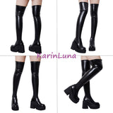 Chunky Heeled Women Motorcycle Boots 2023 Winter Fashion Comfy Stretch Boots Great Quality Over The Knee-high