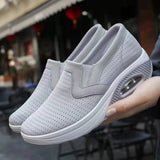 Breakj New Flying Women's Shoes Casual Sneakers Rocking Shoes Soft Soles Breathable Women's Singles Air Cushion Shoes Large