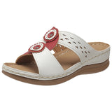 Mixed Color Summer Wedge Slippers Women 2023 Fashion Hollow Out Platform Sandals Woman Non Slip Beach Shoes Size