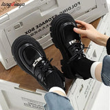 shoes Women Pumps Derby Oxfords Loafers Chunky Heel Platform Ladies Shoes Female Casual Retro College Daily