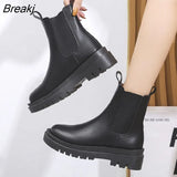 New Luxury Chelsea Boots Women Ankle Boots Chunky Spring Autumn Shoes Platform Ankle Boots Heel Boot Designer Women's