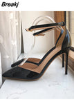 Strap classic pointed toe high-heeled exquisite elegant single shoes 12cm high heel ladies party shoes QP121