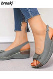 Women Summer 2023 Soft Bottom Heels Sandals Summer Shoes Women Wedge Sandal With Platform Zapatos Mujer Wedges