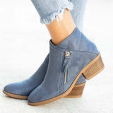 Women Booties 2023 Autumn Suede chelsea Boots Women Fashion Size 43 Platform Boots Side Zipper Heeled Ankle Boots Botas De