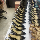 Breakj Ziran's New Fine Back Empty Single-Shoe Women 2025 Summer Buckle With Net Tips Sexy High
