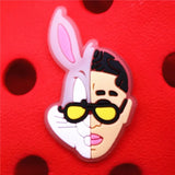 Bad Bunny Style Shoe Charms Accessories Planet Dice Eye Rabbit Man Shoe Buckle Decorations fit Kids X-mas Party