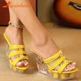 High Heeled Women Sandals 2023 European Style Sexy Nightclub Queen High Heel Crystal Pump Solid Color Lady Sandals