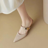 Fashion Women's Shoes Slingbacks Pumps Summer New Dress Ladies High Heel Shoes Elegant Pointed Toe Slippers Zapatos