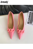 Pointed Toe Thin High Heels Shoes Women Female Pumps For Party Dress Shoes Brand Chain Decoration