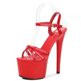 Breakj Leather Sandals Special High Heels Heel Sexy Black Waterproof Platform Hate Day Superb High Slippers Female