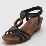 and comfortable sandals 2022 vintage wedge with bohemian fish mouth women's