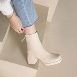 Women's Boots Fashion Chelsea Boots Back Zipper Autumn High-heeled Women Shoes Hot Selling Designer Big Size 43 Ankle