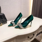 High Heels Women's Stiletto Heels 2022 Summer New Pointed Toe All-match Back Empty Sandals