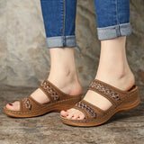 Breakj Word Cool Slippers Women's Spring New Loose Cake Thick Bottom Slippers