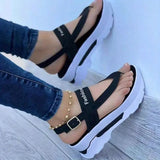 New Thick-soled Women's Sandals Summer Thick-soled Shoes Women's Wedge High Heels Sandalias Mujer Luxury Summer