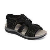 Breakj Women 2023 New Plus Size Velcro Sandals Frosted Flat Casual