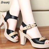 Women Summer Shoes Genuine Platform Woman Sandals High Heels Women Sandals Flat Casual Shoes Summer