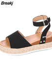Size Fashion Womens Shoes 2023 Closed Toe Sandals Summer Heels Suit Female Beige Soft Big Luxury Elastic Band Low