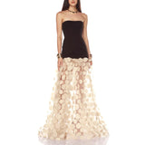 Design-Sense T-Mear Dress Woman 2025 Spring/Summer New Fashion Round Screen Splicing High-End Coloring