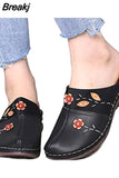2023 New Women Clogs Sandals Ladies Comfort Closed Toe Wedges Platform Shoes Flower Slipper Summer Slipper Women