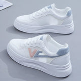 Vulcanized shoes sneakers women shoes solid color ladies flat shoes 2022 mesh women's sports comfortable breathable white