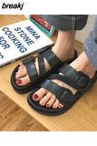 New Summer Women Slipper Casual Beach Open Toe Outside Platform Flat with Non-slip Slide