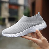 Women Slip-On Summer Women Shoes Elastic Bottom Platform Shoes Mesh Breathable Women's Sneakers Comfy Tenis