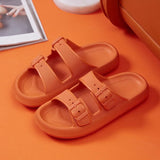 Adjustable Buckle Platform Slippers Women Non Slip Home Cloud Slipper Woman Eva Soft Sole Pillow Slides Sandals