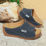 Breakj Summer New Slope And Slippers Women Thick Bottom Lady Cool Drag Casual Lightweight Large Size Ladies Ladies