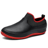 Men Casual Shoes Oil Resistant Non-slip Kitchen Shoes Multifunctional Restaurant Garden Work Shoes Short Rain Shoes for