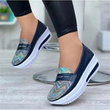 Spring New Platform Comfortable Women Sneakers Fashion Thick Bottem Casual Shoes Women Increase Vulcanize Shoes Plus