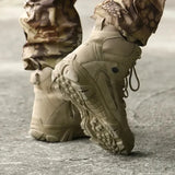 Men Military Boots Army Tactical Boots Outdoor Waterproof Cow Suede Work Men Ankle Boots Hiking Safety Shoes Mens Athletic