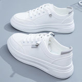 2022 Female Sneakers 2022 Korea Basic Sleek Women Shoes Casual All-match Students Daily Wear Solid Platform