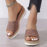 Women Sandals Elegant Woman Shoes With Low Heels Wedge Sandals Summer Zapatos Mujer Peep Toe Platform Sandals Ladies