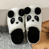 Breakj Autumn And Winter New Large-Size Lady Thick-Bottomed Slippers Temu Panda Pattern Cute And Cute And