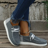 New Women Shoes Sneakers Knitted Mesh Dude Flats Large Size Ladies Slip on Zapatill Mujer Casual Summer Female