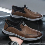 Spring Men Shoes Men Leather Original Sewing Shoes New Men's Casual Leather Shoes Breathable Platform Loafers for