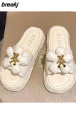New Fashion Bowknot Women's Slippers Summer Women Slippers Indoor Outdoor Flip Flops Beach Shoe Home Non-slip EVA