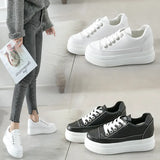 Breakj Small White Shoes Female Students 2024 Spring Autumn New Korean Version Of The Tide Thick Sole 7Cm Foreign Gas Pine Cake Casual