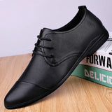 Men Dress Shoes lace up fashion Oxfords Genuine Leather Italian Formal Shoes Man Party Classic Black wedding shoes High