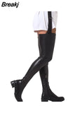Chunky Heeled Women Motorcycle Boots 2023 Winter Fashion Comfy Stretch Boots Great Quality Over The Knee-high