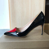 Love Heart Patchwork Women Pointed Toe Stiletto High Heel Shoes 12cm 10cm 8cm Customize Ladies Chic Designer