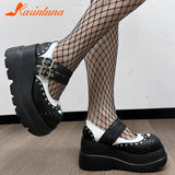 Wedges Mary Janes For Women Pumps 2023 Spring Summer Brand New Gothic Style Comfy Women Office Lady Shoes Big Size
