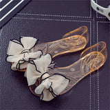 Crystal Sandals for Women Plastic Clear Summer 2023 Pvc Ladies Shoes with Low Heels Beach Transparent Asian Size Shoe