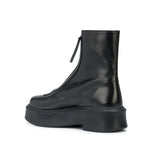 Women's Ankle Boots Punk Style Platform Shoes Front Zipper Genuine Leather Motorcycle Boots Designer Thick Bottom Western