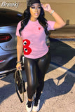 Summer Juicy Diamonds Print Tshirt Women Round Neck Short Sleeve Top Female Pattern Harajuku Tshirt 2023 New