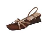 Breakj Fairy Wind Woven Temperament In The Summer Of 2025, Show-To-Toed And Sandals Women's One-Legged